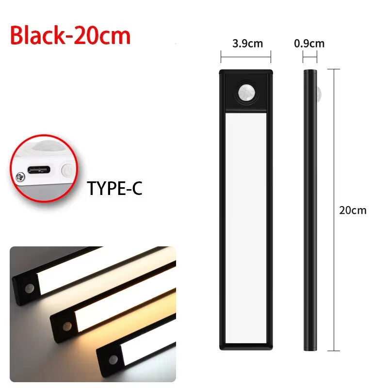 Illuminate Your Space with the LED Motion Sensor Night Light - Perfect for Cabinets, Bedrooms, and Wardrobes!
