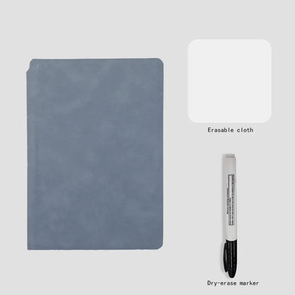 Stylish A5 Reusable Whiteboard Notebook Set - Complete with Pen, Erasing Cloth & Weekly Planner for Effortless Organization