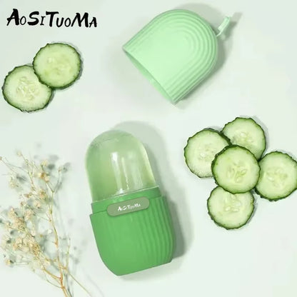 Revitalize Your Skin with the Silicone Ice Face Roller - Contour, Shrink Pores, and Banish Dark Circles!