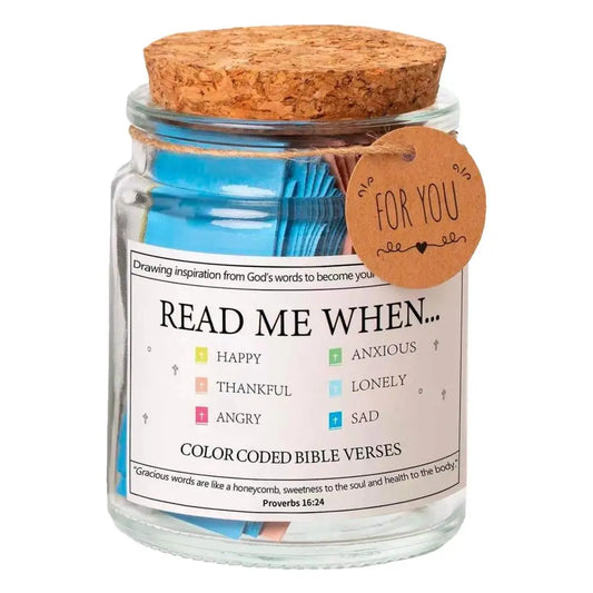 Inspire Your Spirit with Our Elegant Glass Prayer Jar Filled with Uplifting Bible Verses - Perfect Christian Gift for Mindfulness and Gratitude