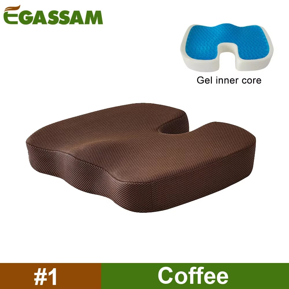 Experience Ultimate Comfort with Our Gel Enhanced Orthopedic Seat Cushion - Perfect for Office, Car, and Travel!