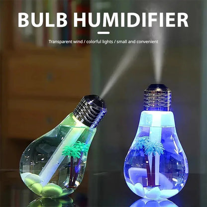 Transform Your Space with the Mute Small USB Bulb Humidifier - A Colorful Aromatherapy Machine for Home and Car