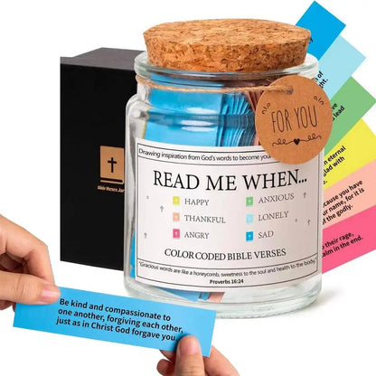 Inspire Your Spirit with Our Elegant Glass Prayer Jar Filled with Uplifting Bible Verses - Perfect Christian Gift for Mindfulness and Gratitude