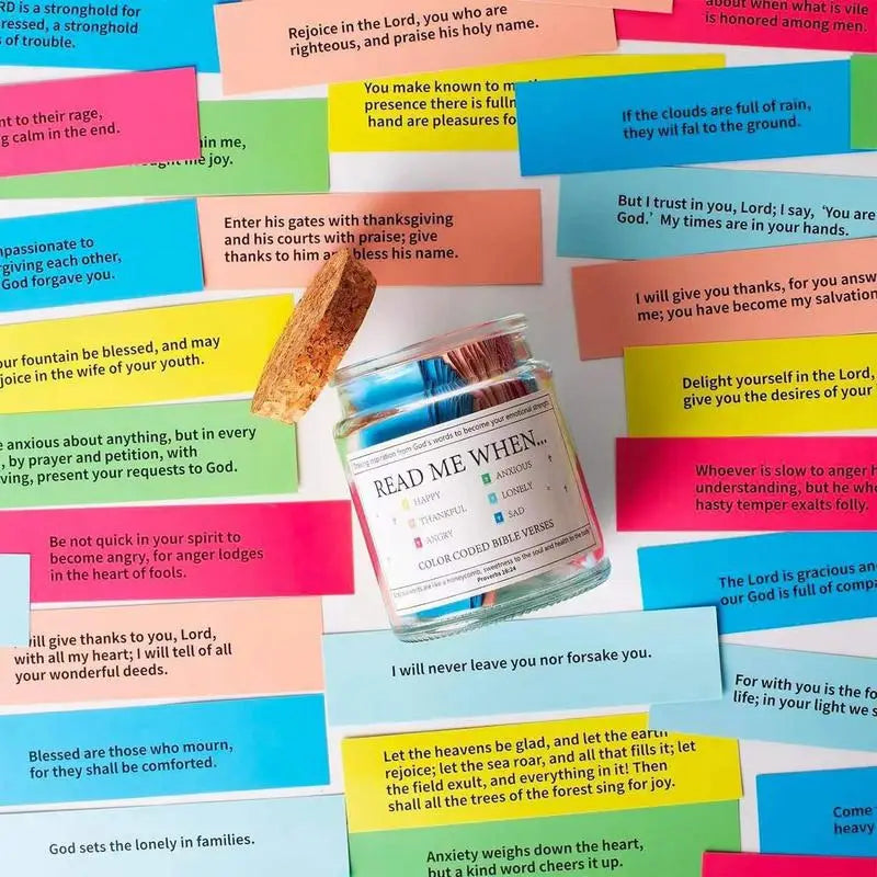 Inspire Your Spirit with Our Elegant Glass Prayer Jar Filled with Uplifting Bible Verses - Perfect Christian Gift for Mindfulness and Gratitude
