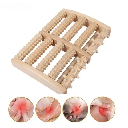 Revitalize Your Feet with the Wooden Foot Roller Massager - Ultimate Relief for Plantar Fasciitis and Enhanced Circulation