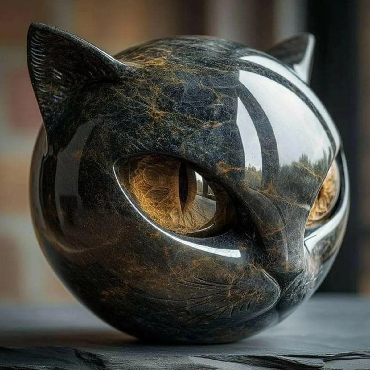 Charming Black Cat Resin Figurine - Perfect Keepsake Gift for Cat Lovers and Office Decor