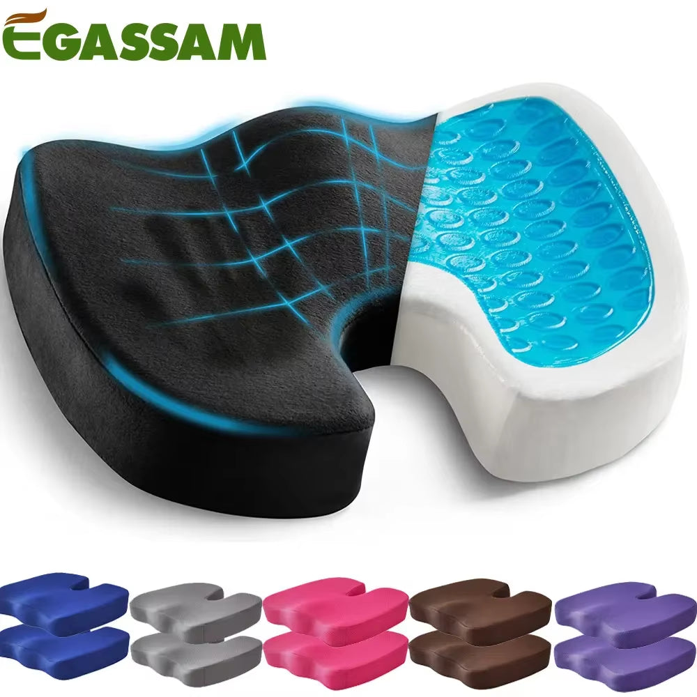 Experience Ultimate Comfort with Our Gel Enhanced Orthopedic Seat Cushion - Perfect for Office, Car, and Travel!