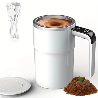 Revolutionary 380ML Electric Self-Mixing Coffee Mug with USB Charging and Waterproof Design - Perfect for Effortless Beverages Anywhere!