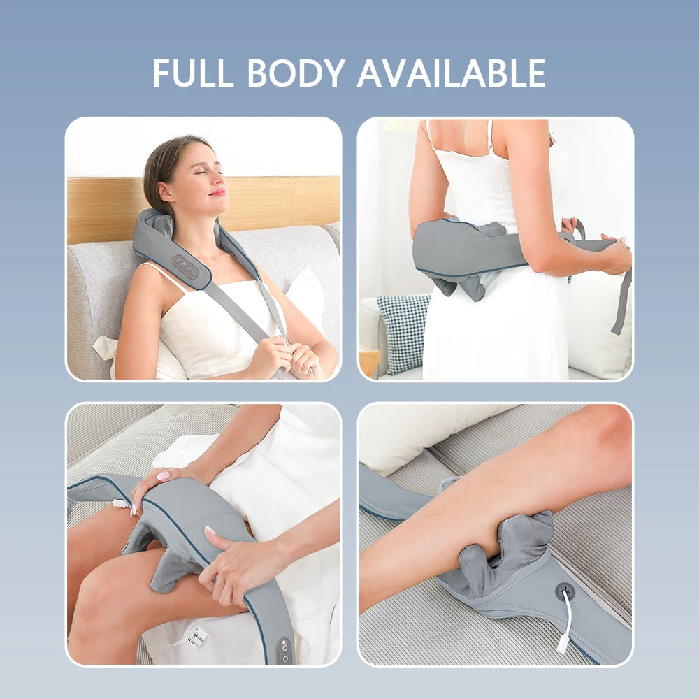 Experience Ultimate Relaxation with the Wireless Neck and Back Massager - Perfect for Neck and Shoulder Relief