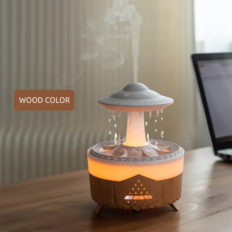 Transform Your Space with the UFO Raindrop Aroma Diffuser - Essential Oil Diffuser with Remote Control and 7 Colorful Lights for a Relaxing Home Atmosphere