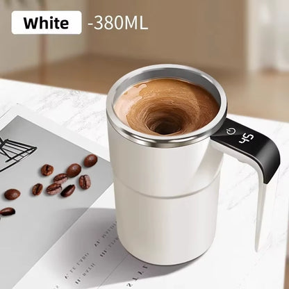 Revolutionary 380ML Electric Self-Mixing Coffee Mug with USB Charging and Waterproof Design - Perfect for Effortless Beverages Anywhere!