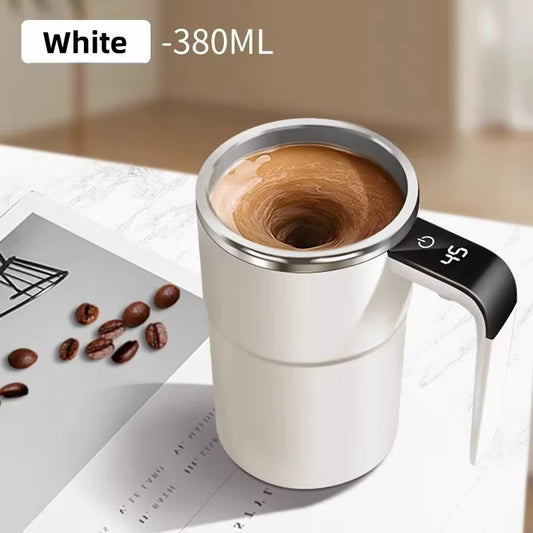 Revolutionary 380ML Electric Self-Mixing Coffee Mug with USB Charging and Waterproof Design - Perfect for Effortless Beverages Anywhere!