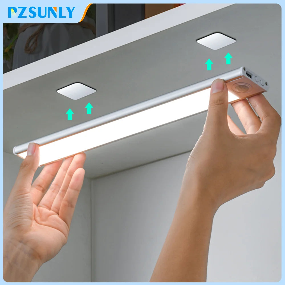 Illuminate Your Space with the LED Motion Sensor Night Light - Perfect for Cabinets, Bedrooms, and Wardrobes!