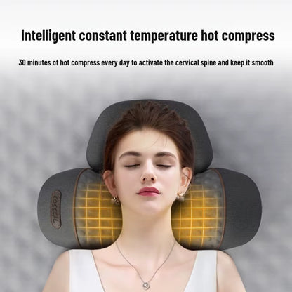 Revitalize Your Relaxation: Electric Cervical Pillow with Hot Compress and Vibration for Neck Traction and Spine Support