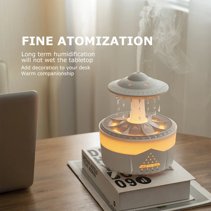 Transform Your Space with the UFO Raindrop Aroma Diffuser - Essential Oil Diffuser with Remote Control and 7 Colorful Lights for a Relaxing Home Atmosphere