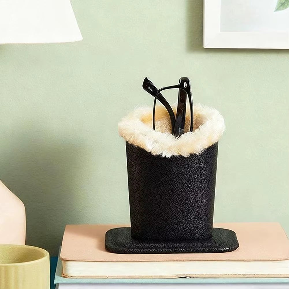 1PC Winter Plush Eyeglass Holder Eyeglass Stand Display Stands Glass Shelf Sunglass Holder Polyester Cloth Eyeglass Stand