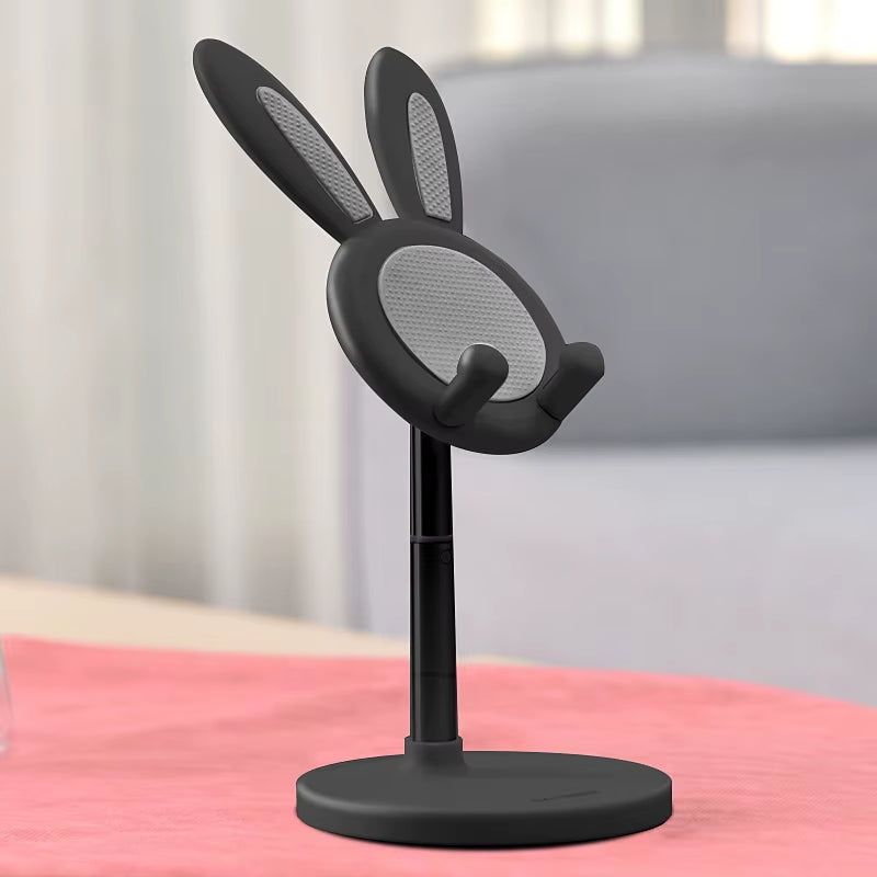 Adorable Adjustable Cute Rabbit Phone Stand - Perfect for iPhone, Samsung, Xiaomi, iPad & More - Ideal for Home & Office Use