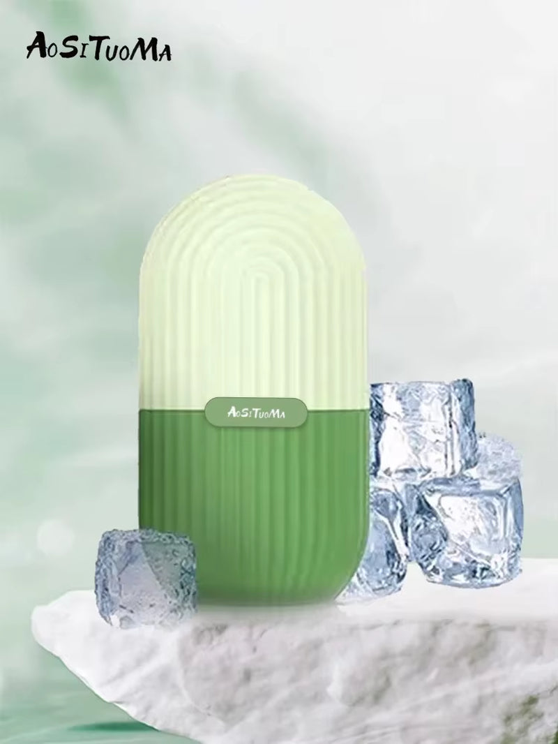 Revitalize Your Skin with the Silicone Ice Face Roller - Contour, Shrink Pores, and Banish Dark Circles!