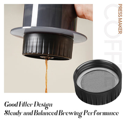 Experience Barista-Quality Coffee Anywhere with the Portable Espresso Maker French Press - Complete with Filters and Accessories
