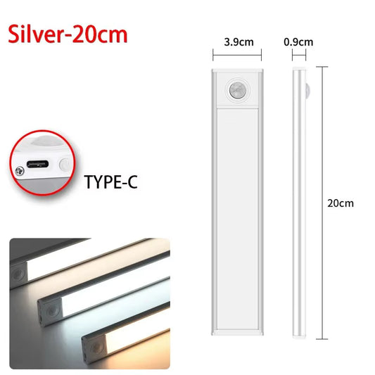Illuminate Your Space with the LED Motion Sensor Night Light - Perfect for Cabinets, Bedrooms, and Wardrobes!