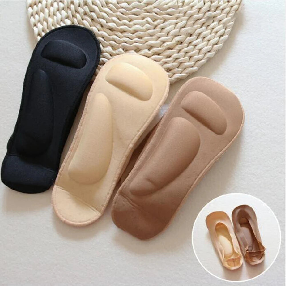 Experience Ultimate Comfort with 3D Arch Massage Women's Summer Socks - Soft Ice Silk Sock Slippers with Anti-Slip Technology