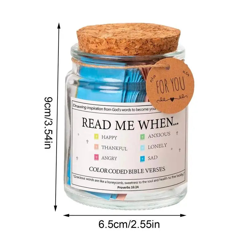 Inspire Your Spirit with Our Elegant Glass Prayer Jar Filled with Uplifting Bible Verses - Perfect Christian Gift for Mindfulness and Gratitude