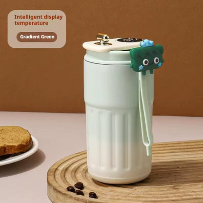 Stay Hydrated in Style: 450ML Stainless Steel Thermo Water Bottle with LED Temperature Display - Perfect for Travel, Coffee, and More!