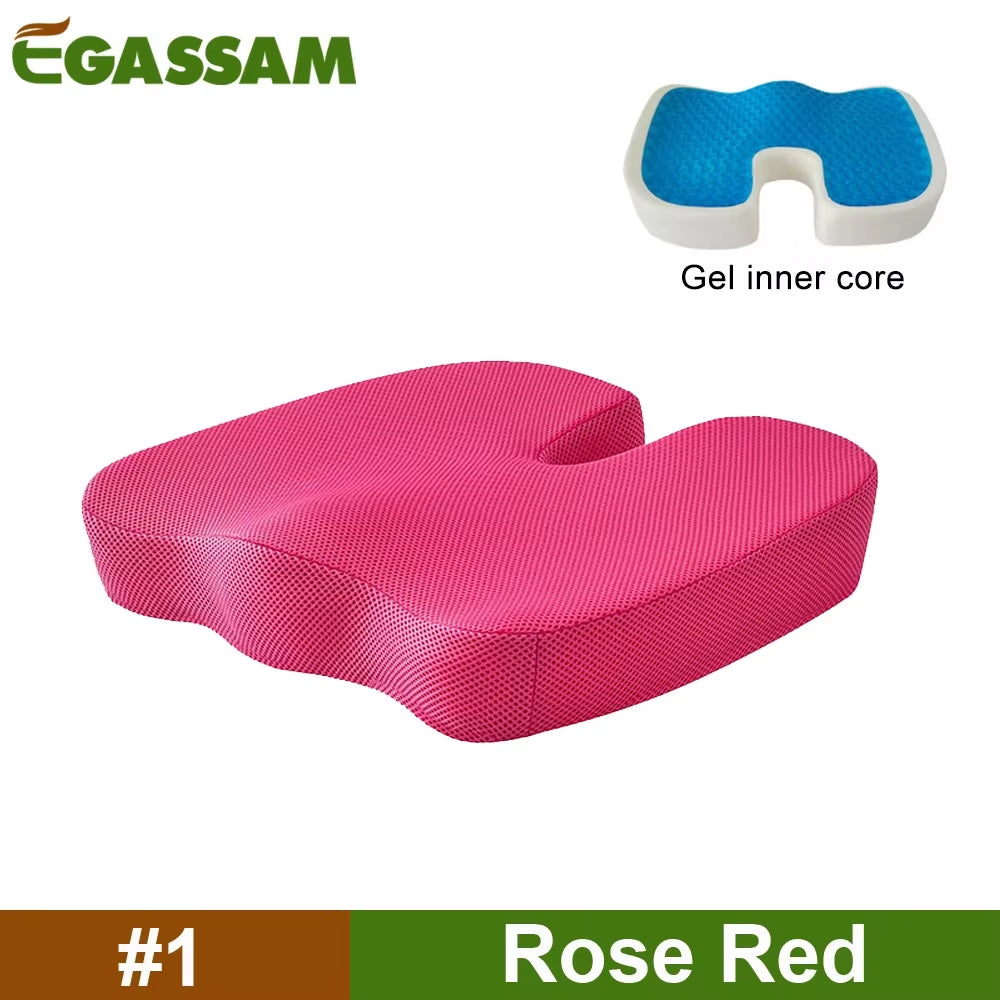 Experience Ultimate Comfort with Our Gel Enhanced Orthopedic Seat Cushion - Perfect for Office, Car, and Travel!