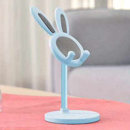 Adorable Adjustable Cute Rabbit Phone Stand - Perfect for iPhone, Samsung, Xiaomi, iPad & More - Ideal for Home & Office Use