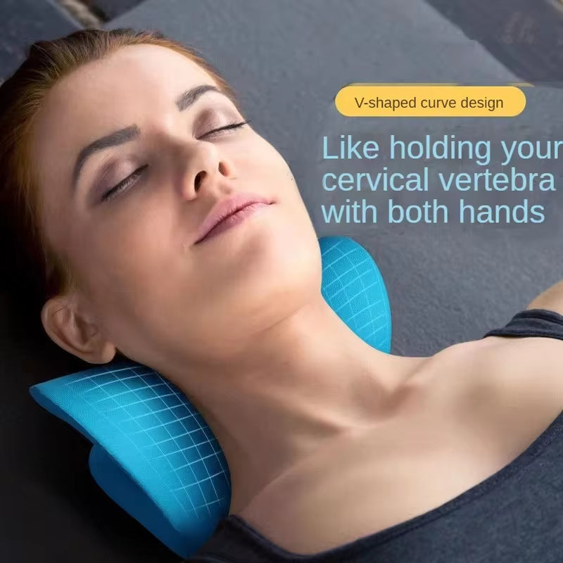 Cervical Spine Stretch Neck and Shoulder Relaxer - Ultimate Cervical Muscle Relaxation and Pain Relief Massage Pillow