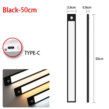 Illuminate Your Space with the LED Motion Sensor Night Light - Perfect for Cabinets, Bedrooms, and Wardrobes!