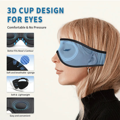 Experience Ultimate Relaxation with Our Bluetooth 3D Eye Mask Headphones – Perfect for Sleep and Music!