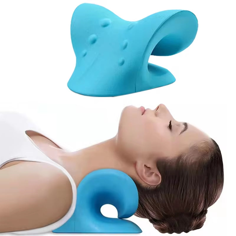 Cervical Spine Stretch Neck and Shoulder Relaxer - Ultimate Cervical Muscle Relaxation and Pain Relief Massage Pillow