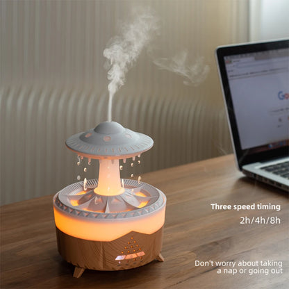 Transform Your Space with the UFO Raindrop Aroma Diffuser - Essential Oil Diffuser with Remote Control and 7 Colorful Lights for a Relaxing Home Atmosphere