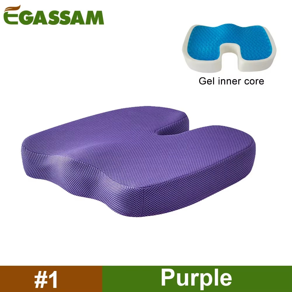 Experience Ultimate Comfort with Our Gel Enhanced Orthopedic Seat Cushion - Perfect for Office, Car, and Travel!