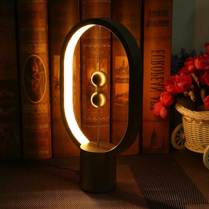 Stylish LED Mini Balance Lamp - Creative Touch Control Night Light for Bedroom & Desk Decor