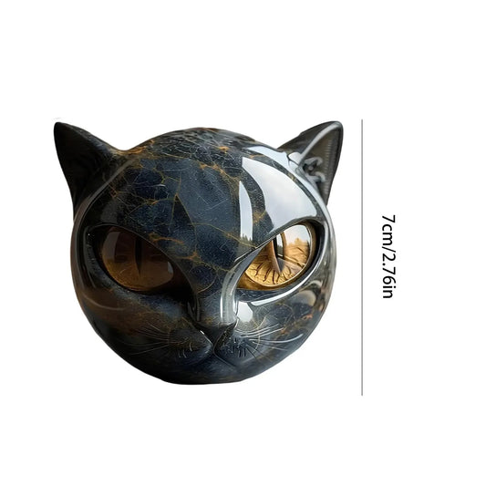 Charming Black Cat Resin Figurine - Perfect Keepsake Gift for Cat Lovers and Office Decor