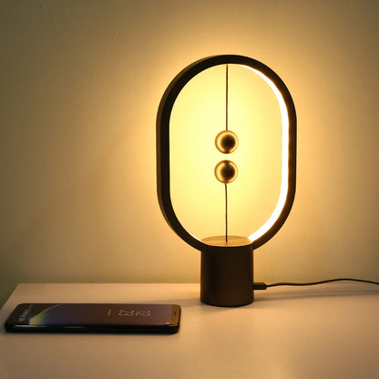Stylish LED Mini Balance Lamp - Creative Touch Control Night Light for Bedroom & Desk Decor