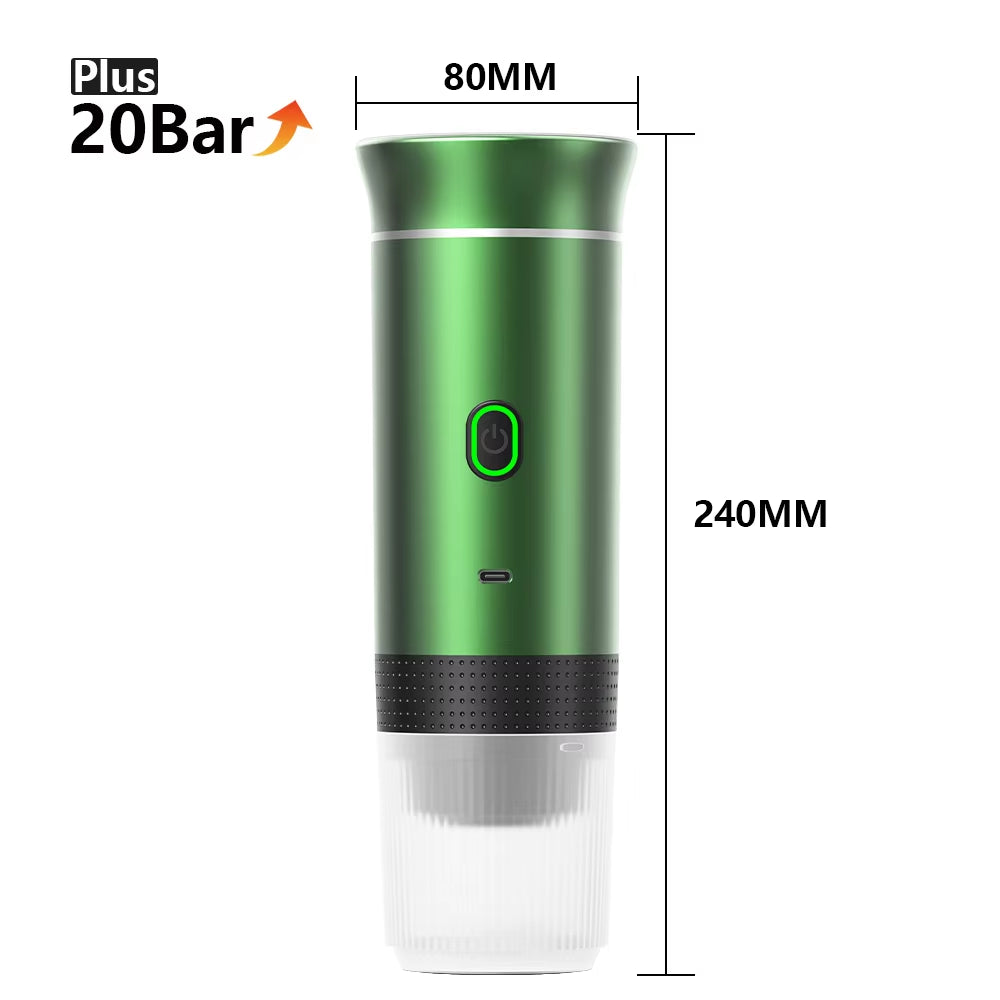 Revolutionize Your Coffee Experience with the Wireless Electric Portable Espresso Machine - Perfect for Home, Car, and Camping!