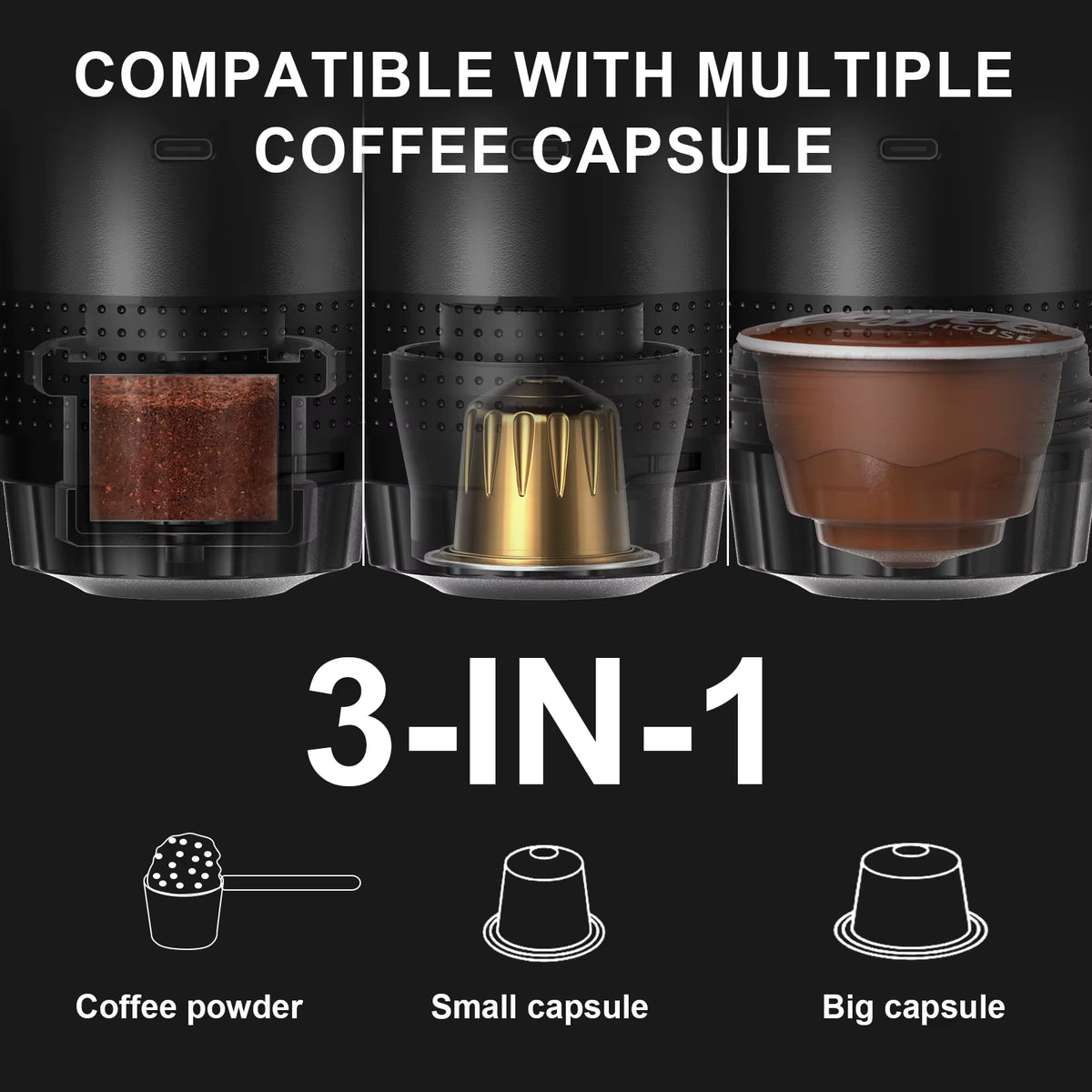 Revolutionize Your Coffee Experience with the Wireless Electric Portable Espresso Machine - Perfect for Home, Car, and Camping!
