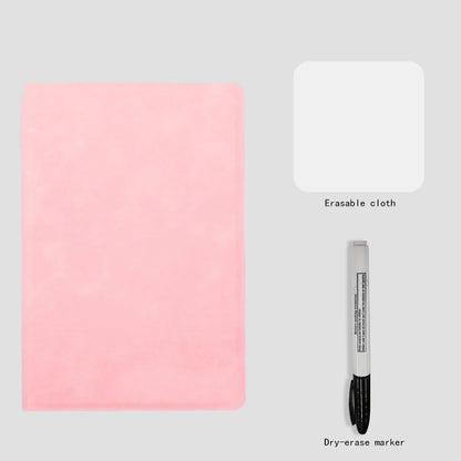 Stylish A5 Reusable Whiteboard Notebook Set - Complete with Pen, Erasing Cloth & Weekly Planner for Effortless Organization