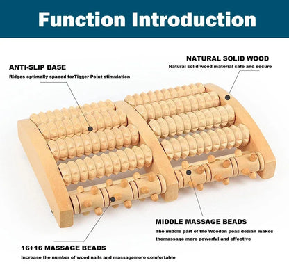 Revitalize Your Feet with the Wooden Foot Roller Massager - Ultimate Relief for Plantar Fasciitis and Enhanced Circulation