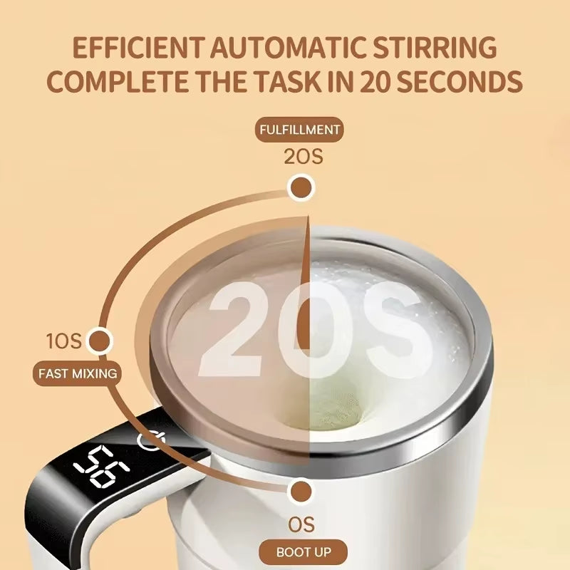 Revolutionary 380ML Electric Self-Mixing Coffee Mug with USB Charging and Waterproof Design - Perfect for Effortless Beverages Anywhere!
