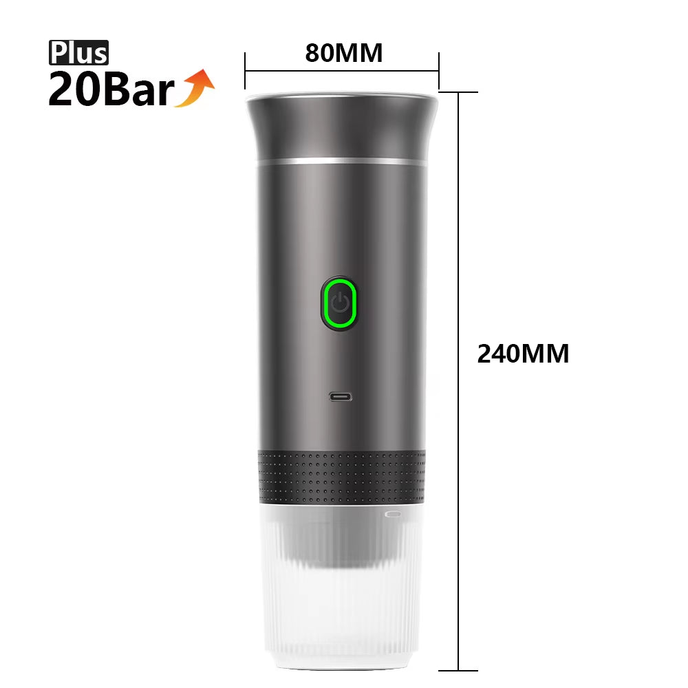 Revolutionize Your Coffee Experience with the Wireless Electric Portable Espresso Machine - Perfect for Home, Car, and Camping!