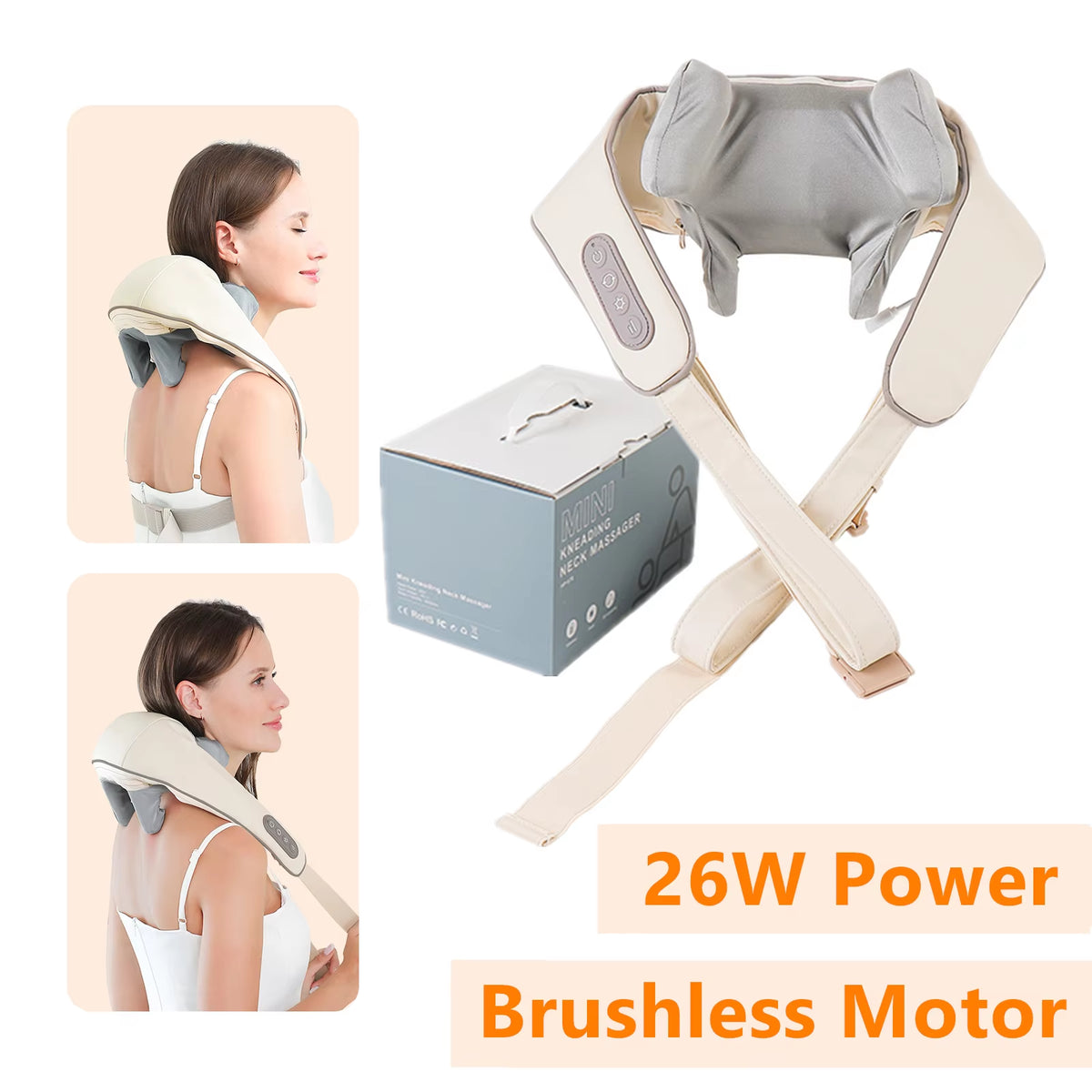 Experience Ultimate Relaxation with the Wireless Neck and Back Massager - Perfect for Neck and Shoulder Relief