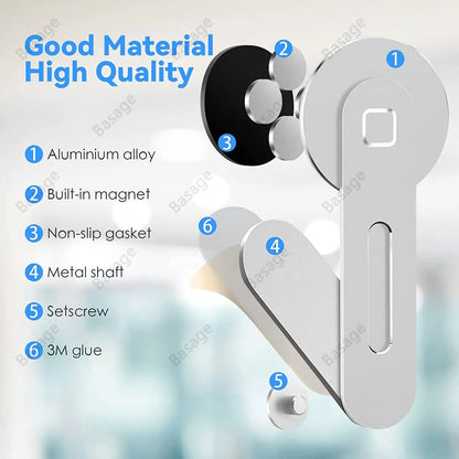 Revolutionize Your Workspace with the Slim & Foldable Magnetic Laptop Phone Holder for iPhone 14/13/12 and All Smartphones