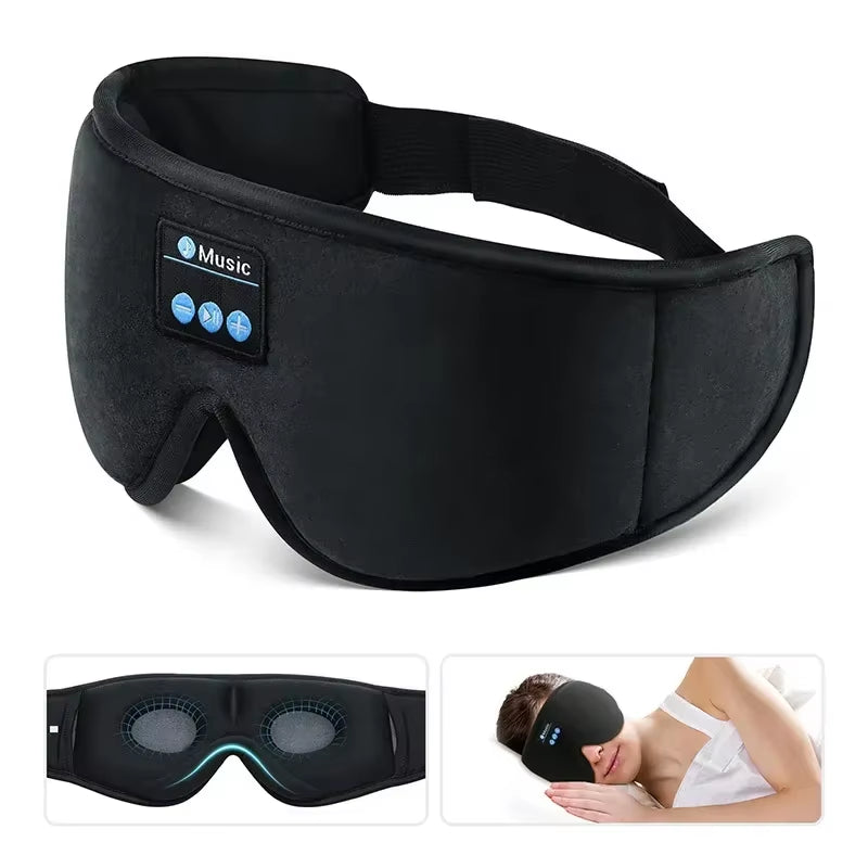 Experience Ultimate Comfort with Our Bluetooth Sleeping Headphones 3D Eye Mask - Wireless, Soft, and Perfect for Travel Naps!