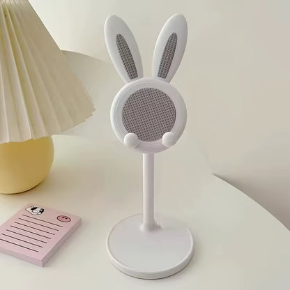 Adorable Adjustable Cute Rabbit Phone Stand - Perfect for iPhone, Samsung, Xiaomi, iPad & More - Ideal for Home & Office Use
