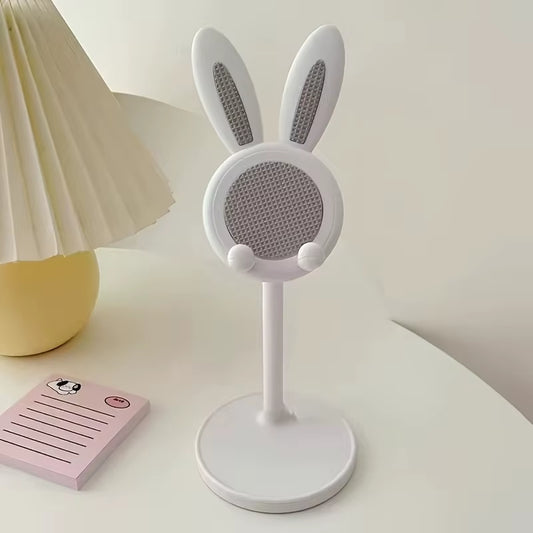 Adorable Adjustable Cute Rabbit Phone Stand - Perfect for iPhone, Samsung, Xiaomi, iPad & More - Ideal for Home & Office Use