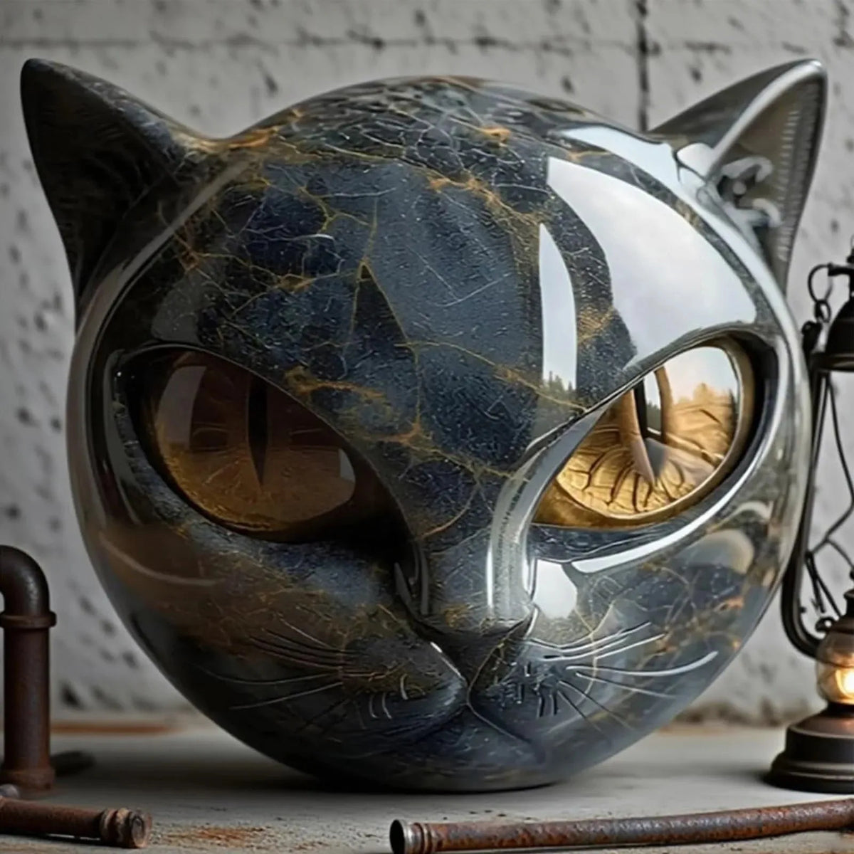 Charming Black Cat Resin Figurine - Perfect Keepsake Gift for Cat Lovers and Office Decor